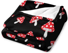 img 2 attached to 🍄 Cozy up: BrandsonSale EFOEKY Mushroom Ultra Soft Fleece Blanket - Lightweight Plush Flannel Throw for Kids and Adults - Perfect for Sofa, Couch, Living Room, and Bed - All-Season Gift, 40 in x 50 in.