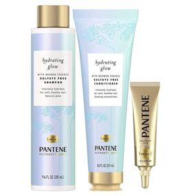 img 4 attached to 💦 Набор шампуня и кондиционера Pantene с экстрактом баобаба, питательными смесями для увлажнения и маской-спасателем для волос: максимальное увлажнение, формула без сульфатов