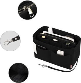 img 2 attached to 👜 Organize Your Purse with the Speedy Neverful Graceful Tote Organizer - Black, Slender Medium