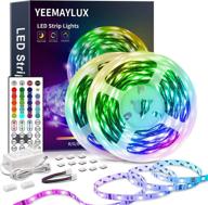 🌈 yeemaylux led strip lights 32.8ft 32768 diy color changing rgb light strip kit - remote controlled & easy installation for tv backlight, bedroom and room multicolor decoration логотип