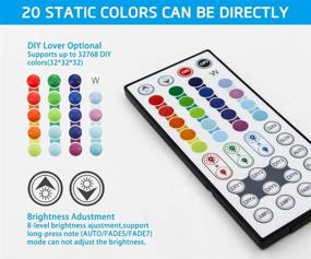 img 3 attached to 🌈 YEEMAYLUX LED Strip Lights 32.8ft 32768 DIY Color Changing RGB Light Strip Kit - Remote Controlled & Easy Installation for TV Backlight, Bedroom and Room Multicolor Decoration