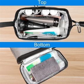 img 1 attached to 🧳 Versatile Travel Toiletry Bag: Waterproof Nylon, High Capacity Dopp Kit for Men & Women + Bonus Storage Bag (Grey)