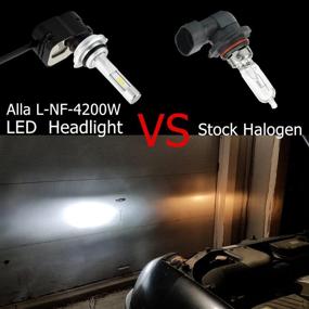 img 3 attached to 💡 Alla Lighting 8400 Lumens Mini D1 D2 D3 D4 LED Bulbs Headlights: Turbo Cooling, Super Bright 6000K Xenon White Power Upgrade