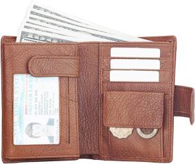 img 2 attached to Credit Men's Accessories - Trifold Leather Wallet with Blocking Feature