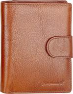 credit men's accessories - trifold leather wallet with blocking feature logo