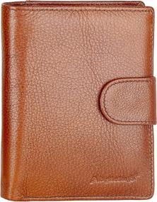 img 4 attached to Credit Men's Accessories - Trifold Leather Wallet with Blocking Feature