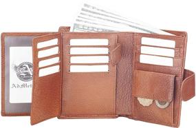 img 1 attached to Credit Men's Accessories - Trifold Leather Wallet with Blocking Feature