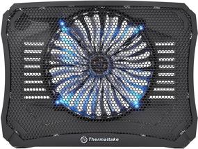 img 3 attached to Thermaltake Massive V20 Laptop Cooling Pad with Steel Mesh Panel, Adjustable 200mm Blue LED Fan and Speed Control for 10-17 inch Notebook CL-N004-PL20BL-A