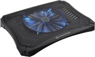 thermaltake massive v20 laptop cooling pad with steel mesh panel, adjustable 200mm blue led fan and speed control for 10-17 inch notebook cl-n004-pl20bl-a logo