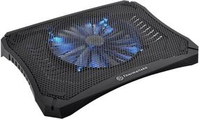 img 4 attached to Thermaltake Massive V20 Laptop Cooling Pad with Steel Mesh Panel, Adjustable 200mm Blue LED Fan and Speed Control for 10-17 inch Notebook CL-N004-PL20BL-A