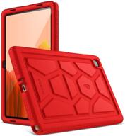 poetic turtleskin series: heavy duty shockproof red case for samsung galaxy tab a7 (10.4 inch sm-t500/t505/t507, 2020 release) - kids friendly protective silicone cover logo