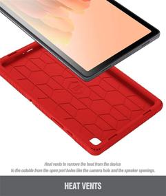 img 2 attached to Poetic TurtleSkin Series: Heavy Duty Shockproof Red Case for Samsung Galaxy Tab A7 (10.4 inch SM-T500/T505/T507, 2020 Release) - Kids Friendly Protective Silicone Cover