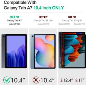 img 3 attached to Poetic TurtleSkin Series: Heavy Duty Shockproof Red Case for Samsung Galaxy Tab A7 (10.4 inch SM-T500/T505/T507, 2020 Release) - Kids Friendly Protective Silicone Cover