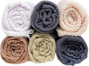 img 4 attached to 🧣 MANSHU Soft Scarf Shawl for Women - Essential Girls' Accessory