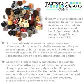 img 2 attached to 🧵 Buttons Galore and More Collection: 50 Pcs Round Novelty Buttons & Embellishments for DIY Crafts, Scrapbooking, Sewing, and More!