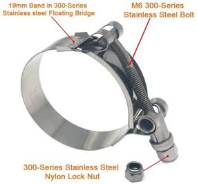 img 3 attached to 🔩 Premium ISPINNER Stainless T Bolt Clamps - 56-64mm Robust Fastening Solution