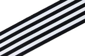 img 2 attached to 🎁 LaRibbons Classic Black & White Striped Gift Wrap Ribbon - 1.5 Inch x 10 Yards/spool