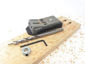 img 4 attached to 🪚 Efficient Woodworking Tool: Massca Twin Pocket Hole Jig Set with Adjustable Joinery - Includes Drill Bit, Hex Key, and Stop Collar - Perfect for DIY Carpentry Projects