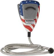 🎤 astatic stars n' stripes noise canceling 4-pin cb microphone: superior performance for clear communication logo