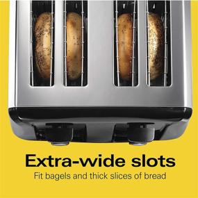 img 3 attached to 🍞 Hamilton Beach 24671 4-Slice Stainless Steel Toaster with Extra-Wide Slots, Shade Selector, Auto Shutoff, Cancel Button, and Toast Boost