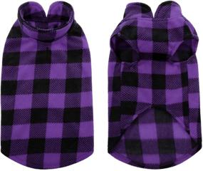 img 1 attached to 🐶 KAMA BRIDAL Dog Coat - Spring, Autumn & Winter Dog Pullover Fleece Vest for Small and Medium Dogs/Cats - Thin Dog Sweater in Red & Black Plaid Design