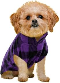 img 3 attached to 🐶 KAMA BRIDAL Dog Coat - Spring, Autumn & Winter Dog Pullover Fleece Vest for Small and Medium Dogs/Cats - Thin Dog Sweater in Red & Black Plaid Design