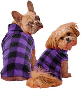 img 2 attached to 🐶 KAMA BRIDAL Dog Coat - Spring, Autumn & Winter Dog Pullover Fleece Vest for Small and Medium Dogs/Cats - Thin Dog Sweater in Red & Black Plaid Design