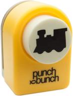 🚂 punch bunch 2 medium punch approx. 1 inch - train-themed crafting tool logo