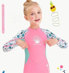img 2 attached to 👶 Wetsuit Kids Boys Girls 2.5mm Neoprene One Piece: Thermal Swimsuit for Toddler Child Junior Youth Swim Surf Dive