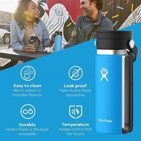 img 2 attached to Insulated Stainless Steel Coffee Travel Mug by Hydro Flask - Reusable with Wide Flex Sip Lid