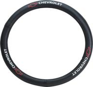 🚗 pilot sw-111 genuine leather steering wheel cover with chevrolet logo - durable & stylish car accessory logo