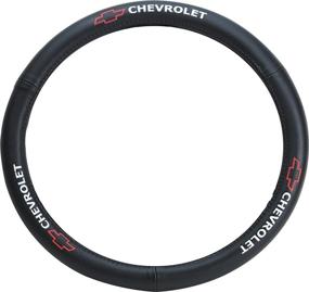 img 3 attached to 🚗 Pilot SW-111 Genuine Leather Steering Wheel Cover with Chevrolet Logo - Durable & Stylish Car Accessory