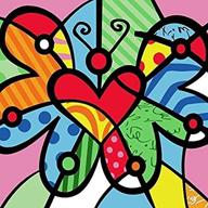 🦋 colourful butterfly diy oil painting kit for kids - abstract 8"x 8" paint by numbers logo