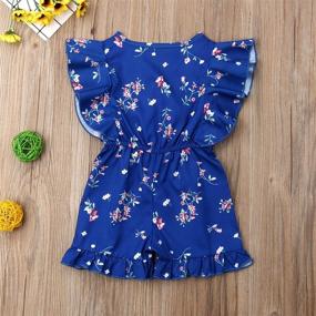 img 1 attached to Fashion Toddler Sleeveless Jumpsuit Outfits Girls' Clothing in Jumpsuits & Rompers