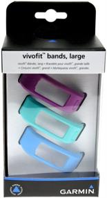 img 1 attached to 🌈 Colorful Garmin Vivofit Small Wristbands - Purple/Teal/Blue: Track Your Fitness in Style