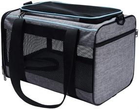 img 3 attached to 🐱 Vceoa Carriers Soft-Sided Pet Carrier for Cats: Comfortable and Convenient Travel Solution for Feline Friends