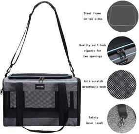 img 1 attached to 🐱 Vceoa Carriers Soft-Sided Pet Carrier for Cats: Comfortable and Convenient Travel Solution for Feline Friends