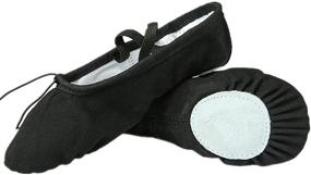 img 4 attached to Nexete Ballet Shoes - Classic Canvas Split-Sole Dance Slippers for Toddler, Kids, Girls, Boys & Women