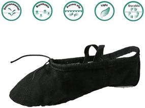 img 1 attached to Nexete Ballet Shoes - Classic Canvas Split-Sole Dance Slippers for Toddler, Kids, Girls, Boys & Women