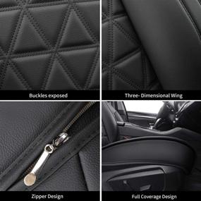 img 1 attached to YUHCS Front Car Seat Covers Interior Accessories