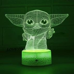 img 1 attached to Baby 3D Illusion Night Light: Touch Table Lamp for Room Decor, Perfect Christmas Birthday Easter Gifts - 7 Colors