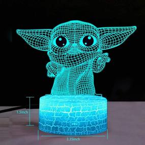 img 3 attached to Baby 3D Illusion Night Light: Touch Table Lamp for Room Decor, Perfect Christmas Birthday Easter Gifts - 7 Colors