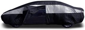 img 2 attached to Titan Lightweight Car Cover for Large Sedans: Waterproof, with Zipper 🚗 Opening & Silver Stripes - Fits Avalon, BMW 6-8 Series, XTS and More!