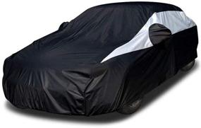 img 4 attached to Titan Lightweight Car Cover for Large Sedans: Waterproof, with Zipper 🚗 Opening & Silver Stripes - Fits Avalon, BMW 6-8 Series, XTS and More!