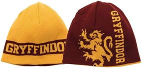 img 4 attached to Шапка Elope Potter Gryffindor Beanie отличается обратимостью. Аксессуары для мальчиков.