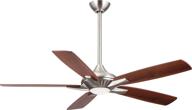 🌀 minka-aire f1000-bn dyno 52-inch indoor ceiling fan with integrated led 16w dimmable light in brushed nickel finish, reversible maple/walnut blades логотип