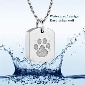 img 2 attached to 🐾 Baiyide Paw Print Cremation Jewelry: Pendant Keepsake for Pet's Ashes – Memorial Necklace for Cats and Dogs