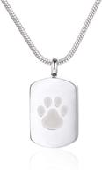 🐾 baiyide paw print cremation jewelry: pendant keepsake for pet's ashes – memorial necklace for cats and dogs logo