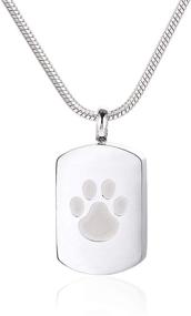 img 4 attached to 🐾 Baiyide Paw Print Cremation Jewelry: Pendant Keepsake for Pet's Ashes – Memorial Necklace for Cats and Dogs