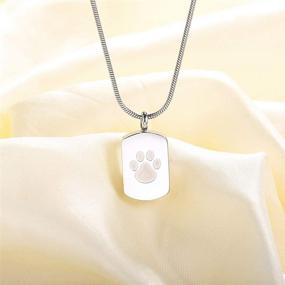 img 3 attached to 🐾 Baiyide Paw Print Cremation Jewelry: Pendant Keepsake for Pet's Ashes – Memorial Necklace for Cats and Dogs